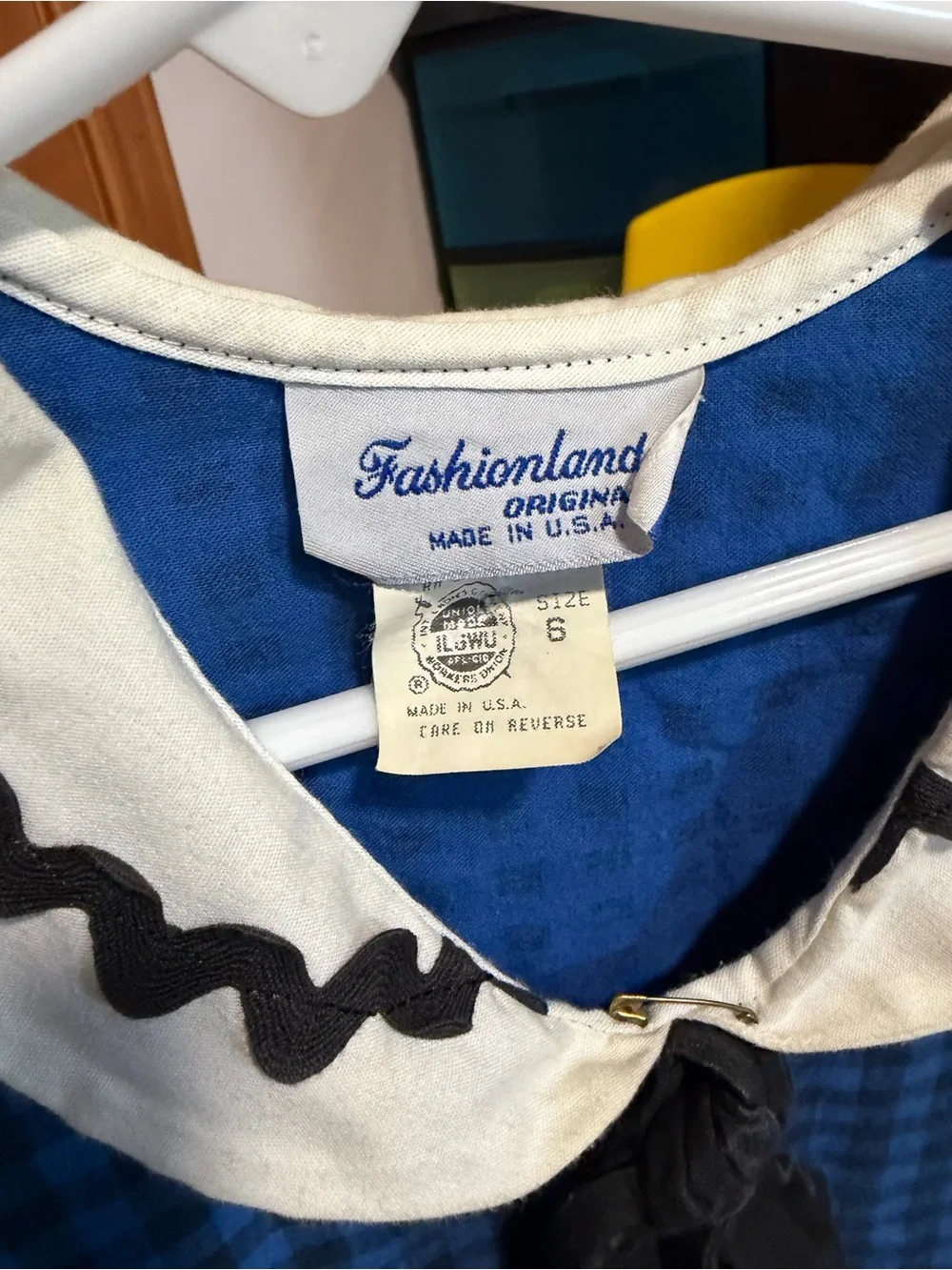 Vintage Fashionland Gingham Drop Waist Dress 6